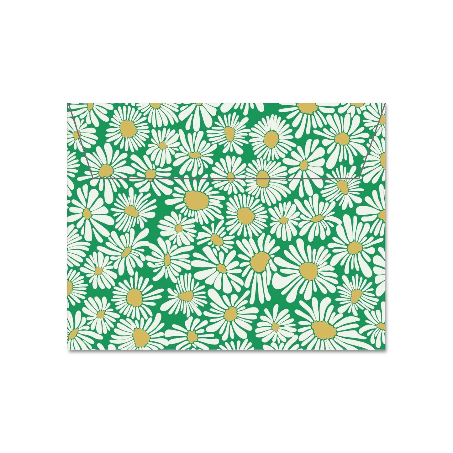 Green Daisies Pattern Envelope - 5 Pack