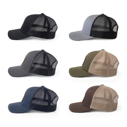 Mountain Escape Leather Patch Trucker Hat