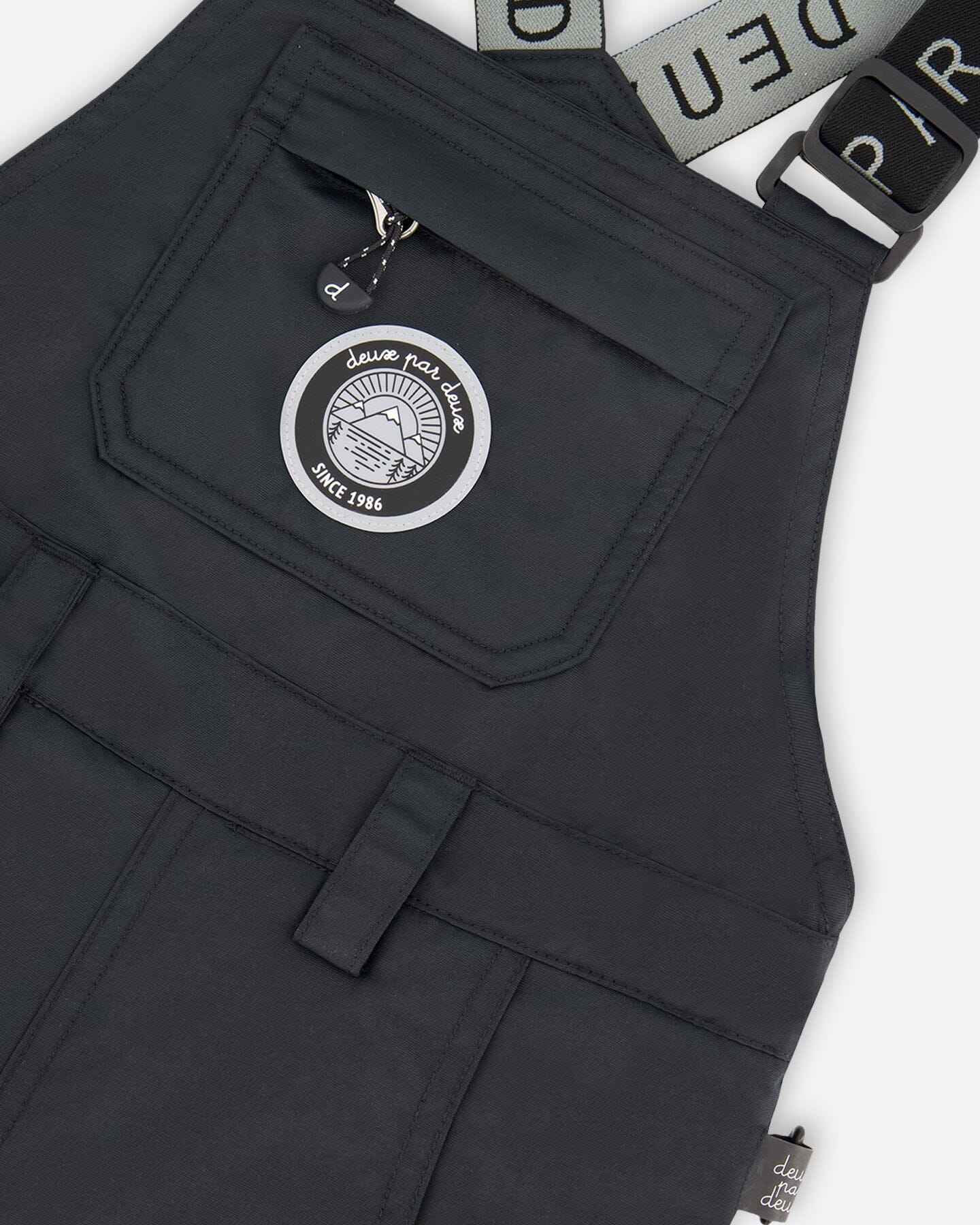 Solid Play Overall Snow Bib Black