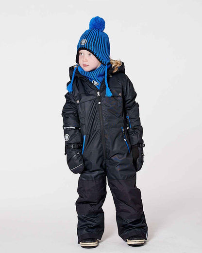 Solid One-Piece Teknik Snowsuit Black