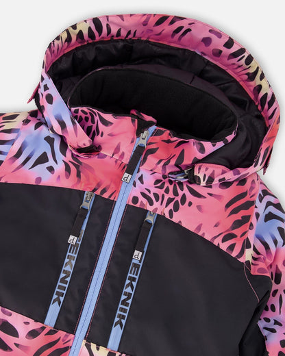 Two-Piece Teknik Snowsuit Multicolor Leopard And Zebra