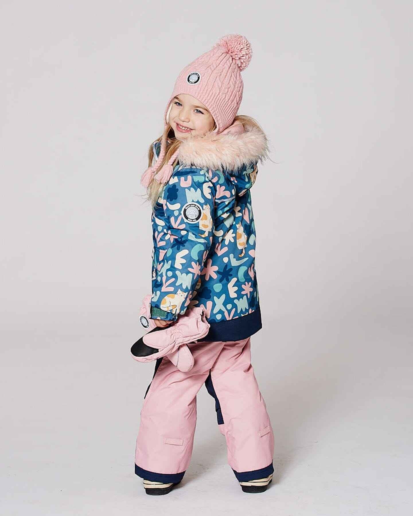 Winter Mittens Play Dusty Pink