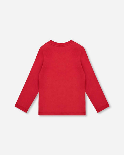 Jersey T-Shirt Cherry Red With Moose