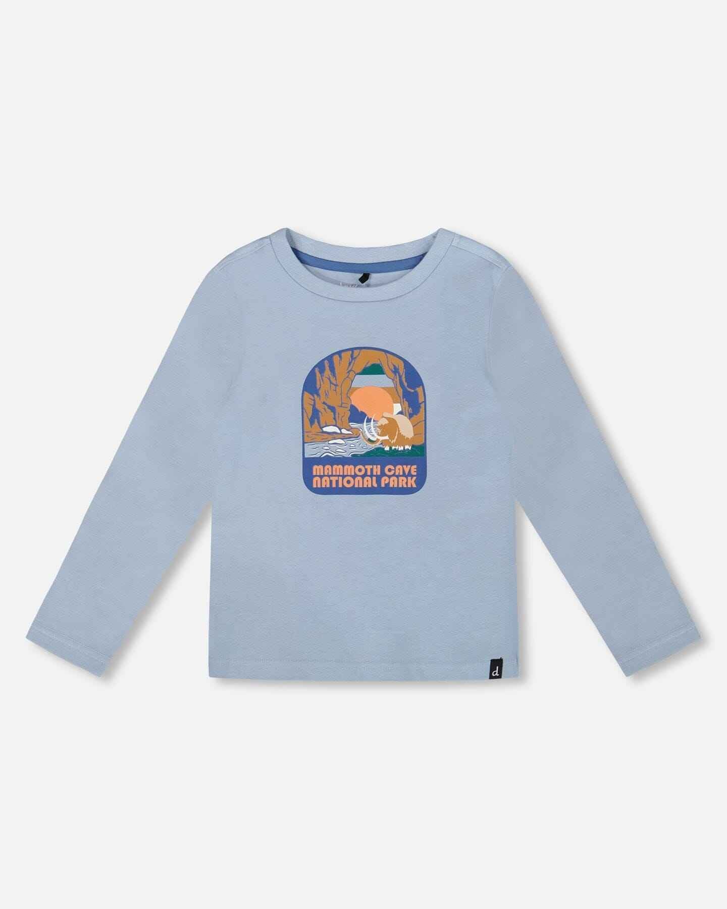 Organic Cotton Long Sleeve T-Shirt Light Blue