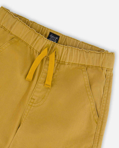 Twill Jogger Cargo Pants Ochre