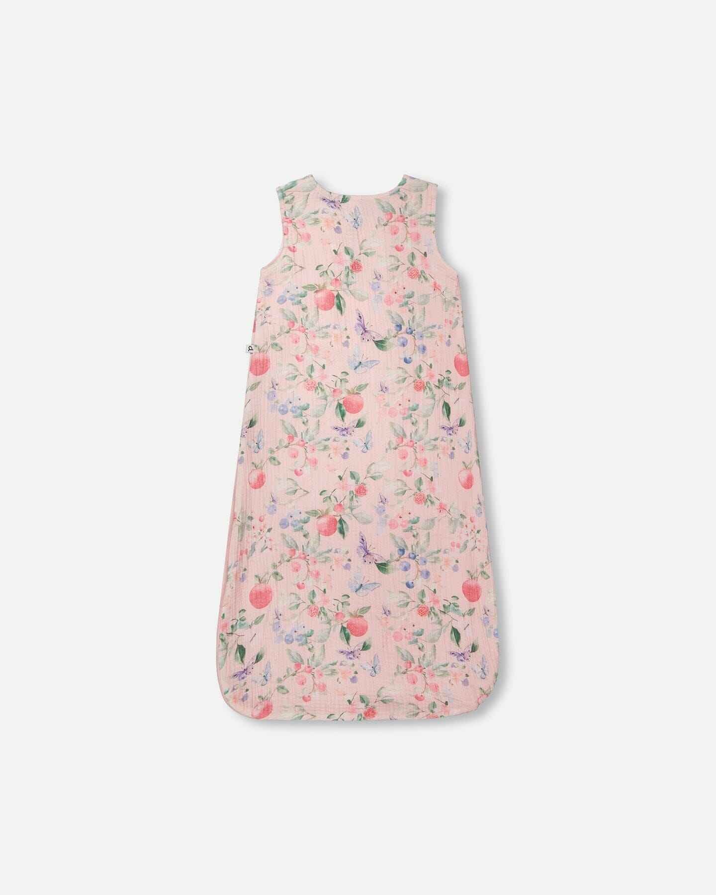 Cotton Jersey Muslin Sleep Sack Pink Printed Berries