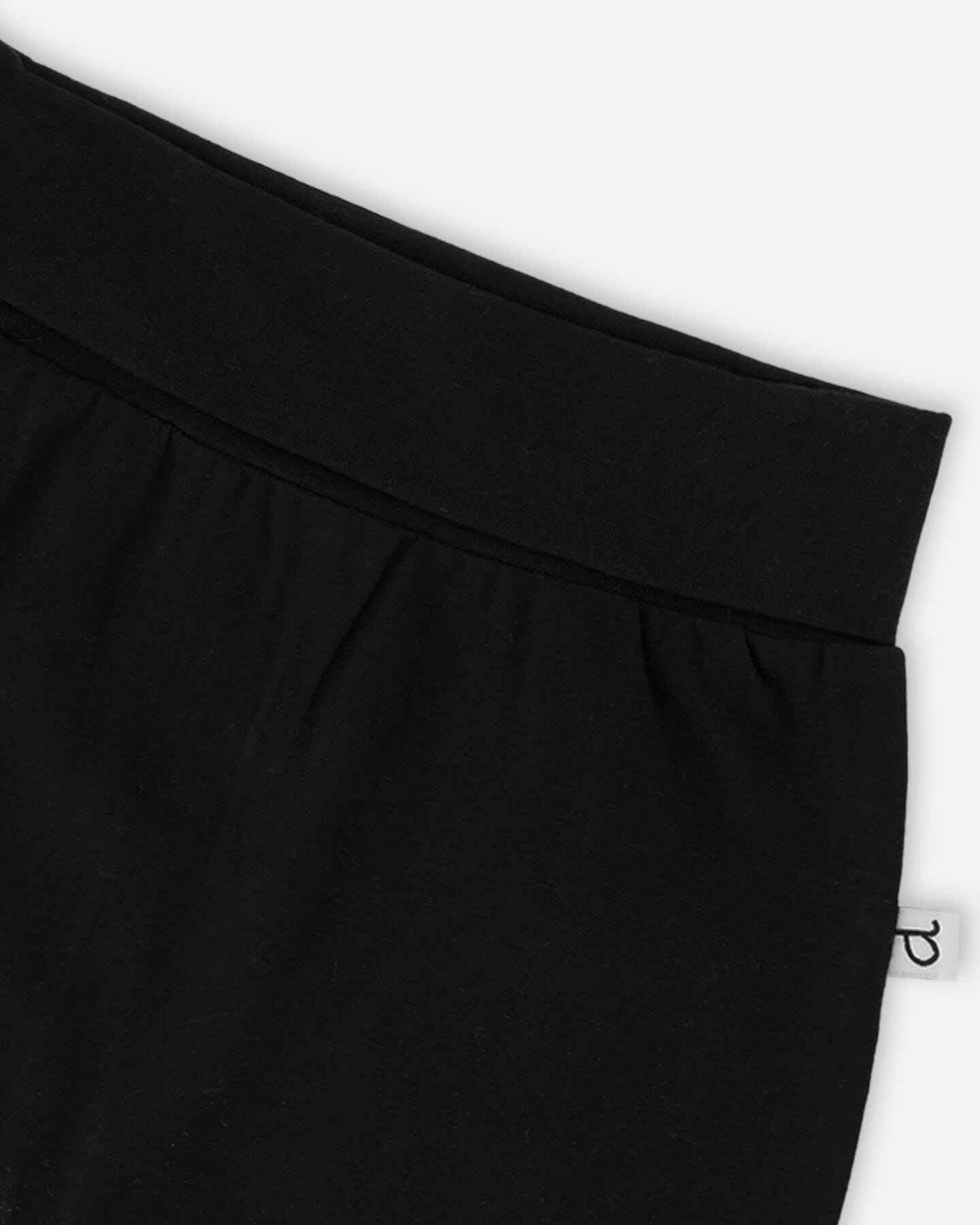 Organic Cotton Jersey Evolutive Pants Black