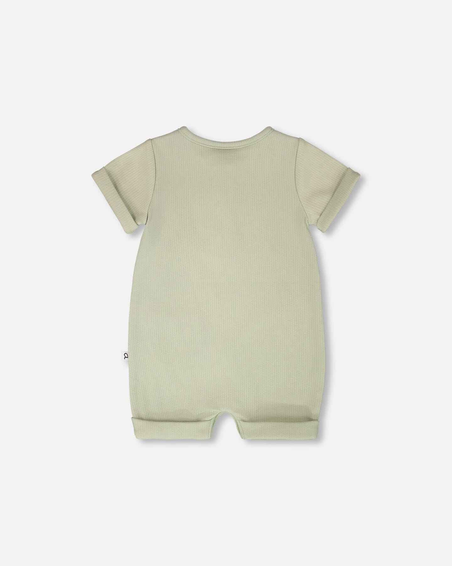 Cotton Rib Romper Sage Green