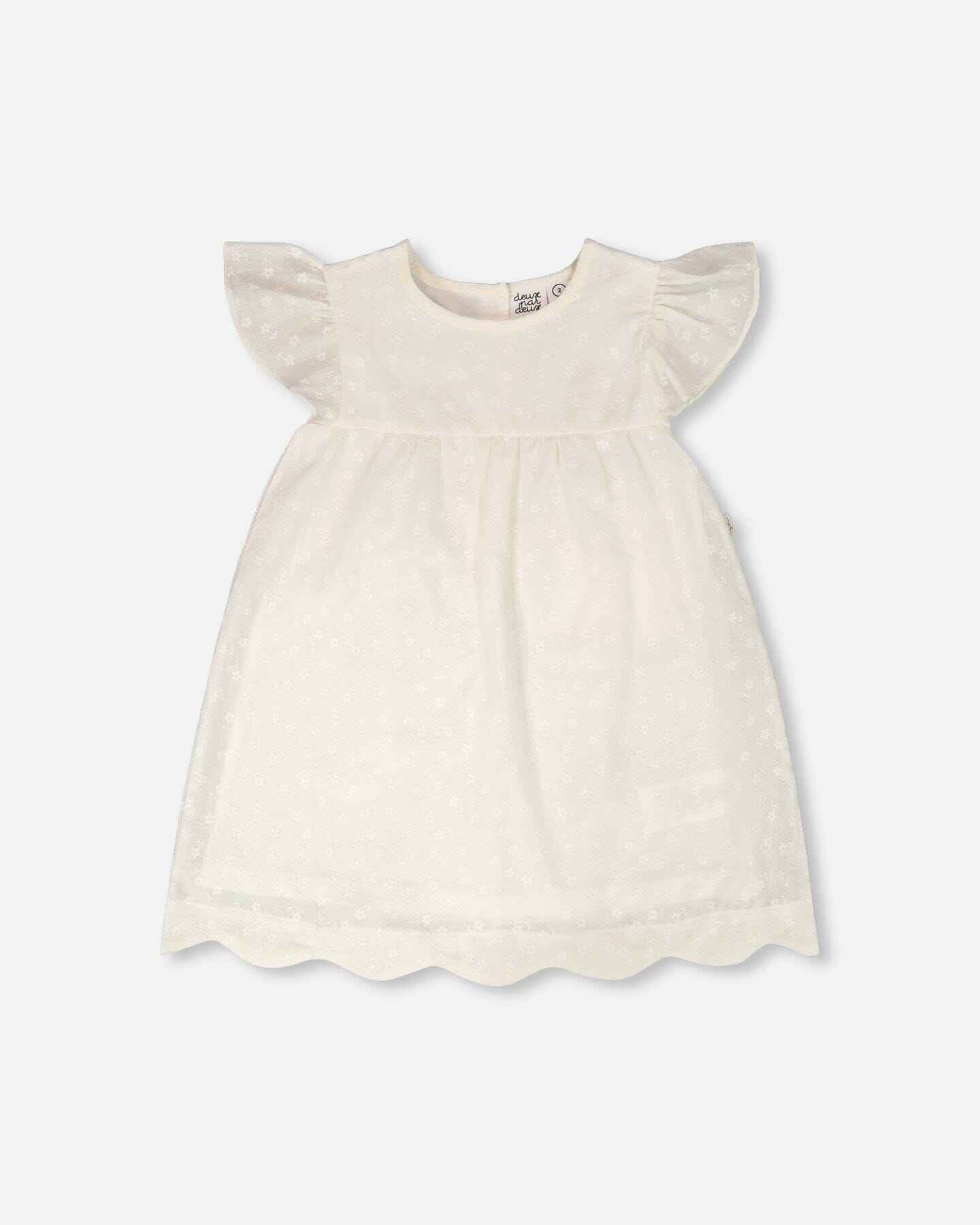 Printed Poplin Dress Off-White