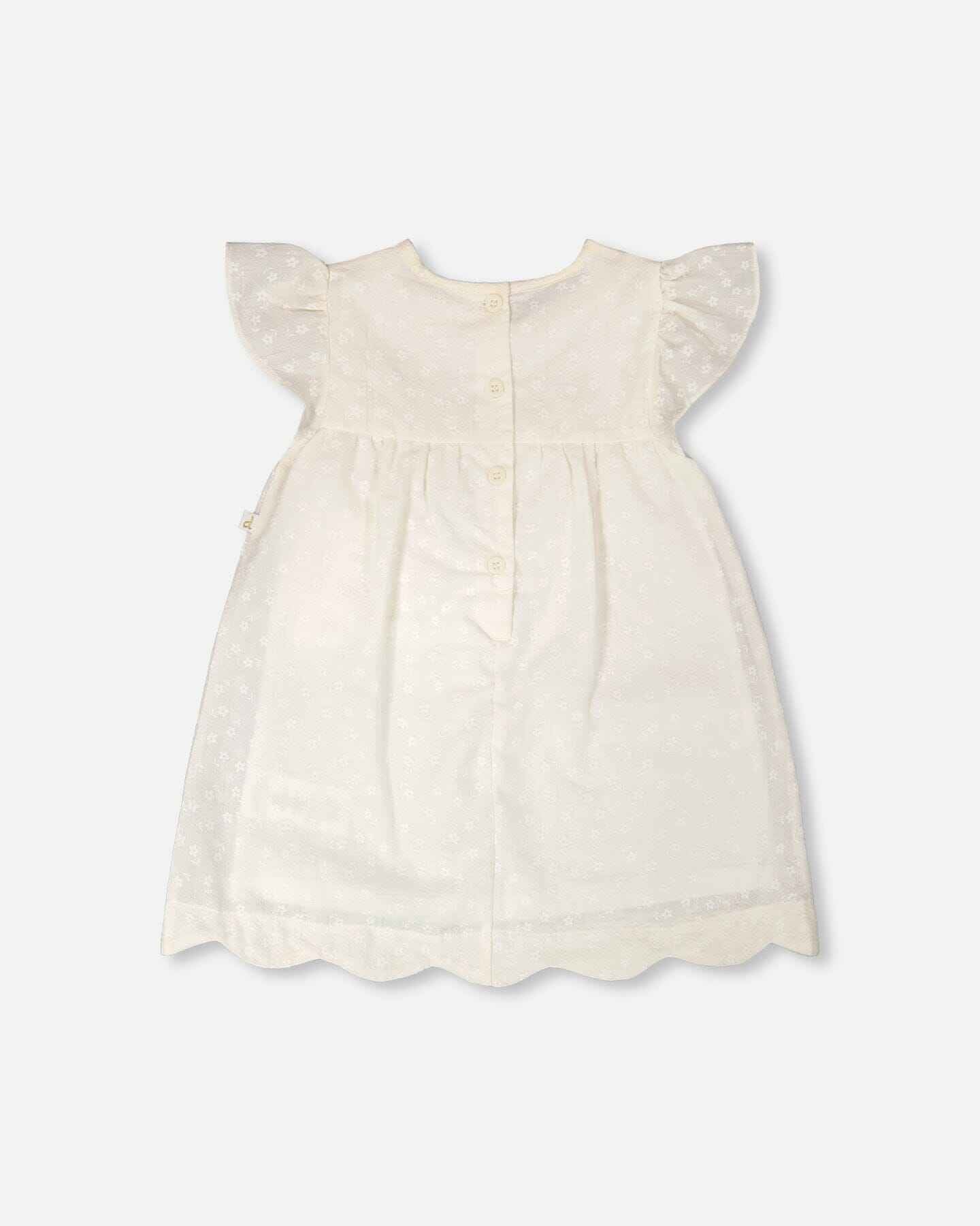 Printed Poplin Dress Off-White