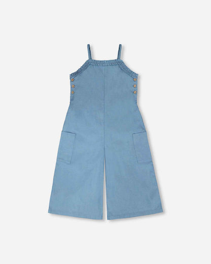 Light Blue Chambray Jumpsuit