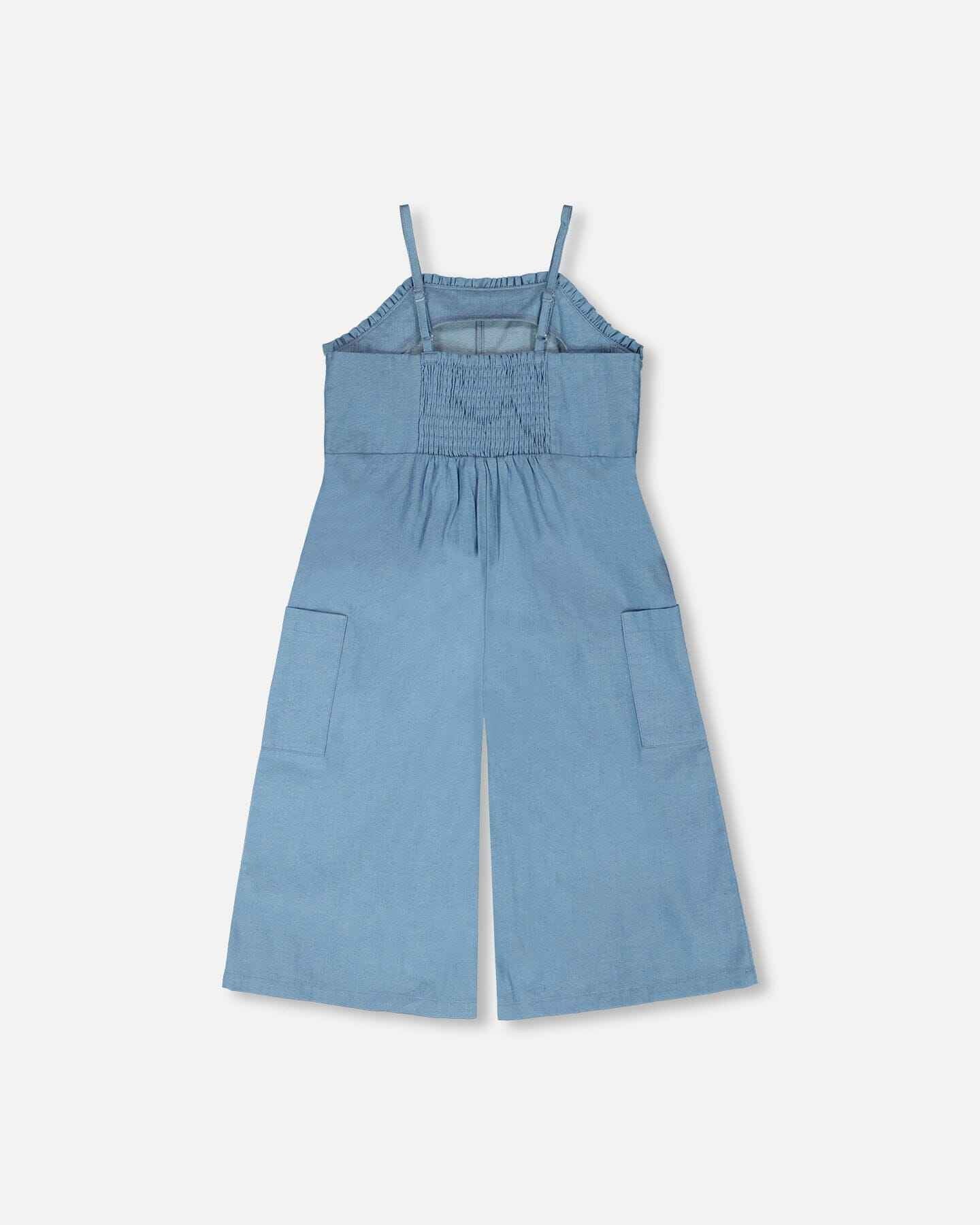 Light Blue Chambray Jumpsuit