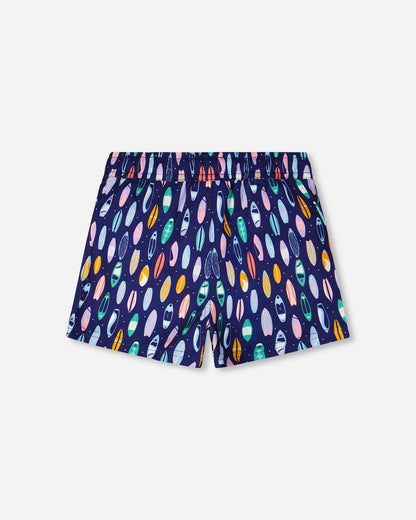 Boardshorts Blue Surfboard Print