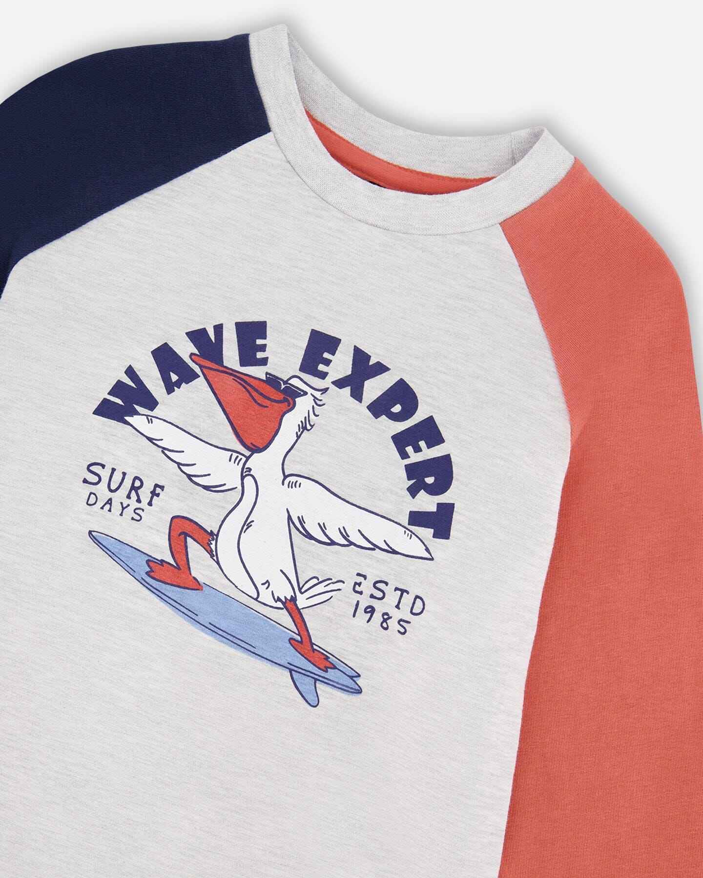 Jersey Long Sleeve T-Shirt Light Grey Mix