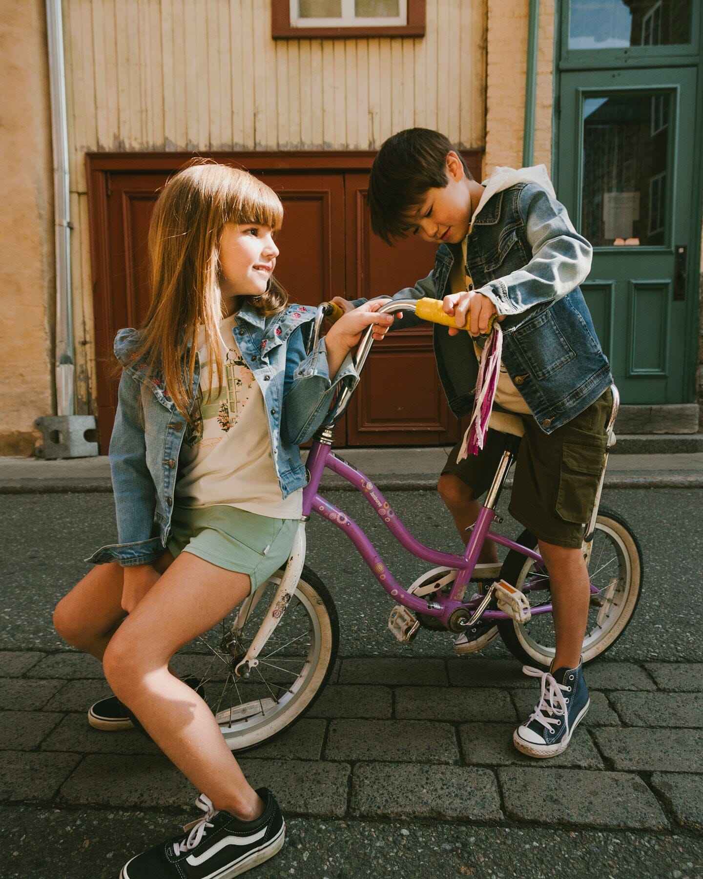 Navy Blue Denim Jacket With Removable French Terry Hood