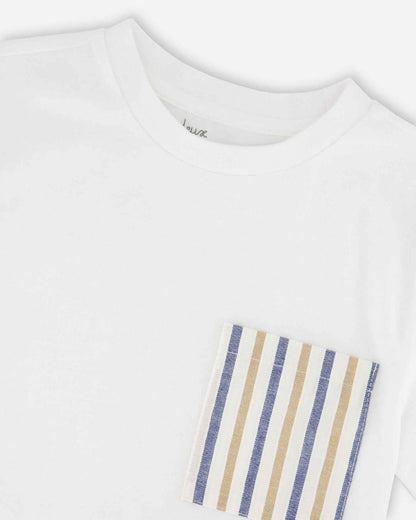 Jersey T-Shirt With Chest Pocket White