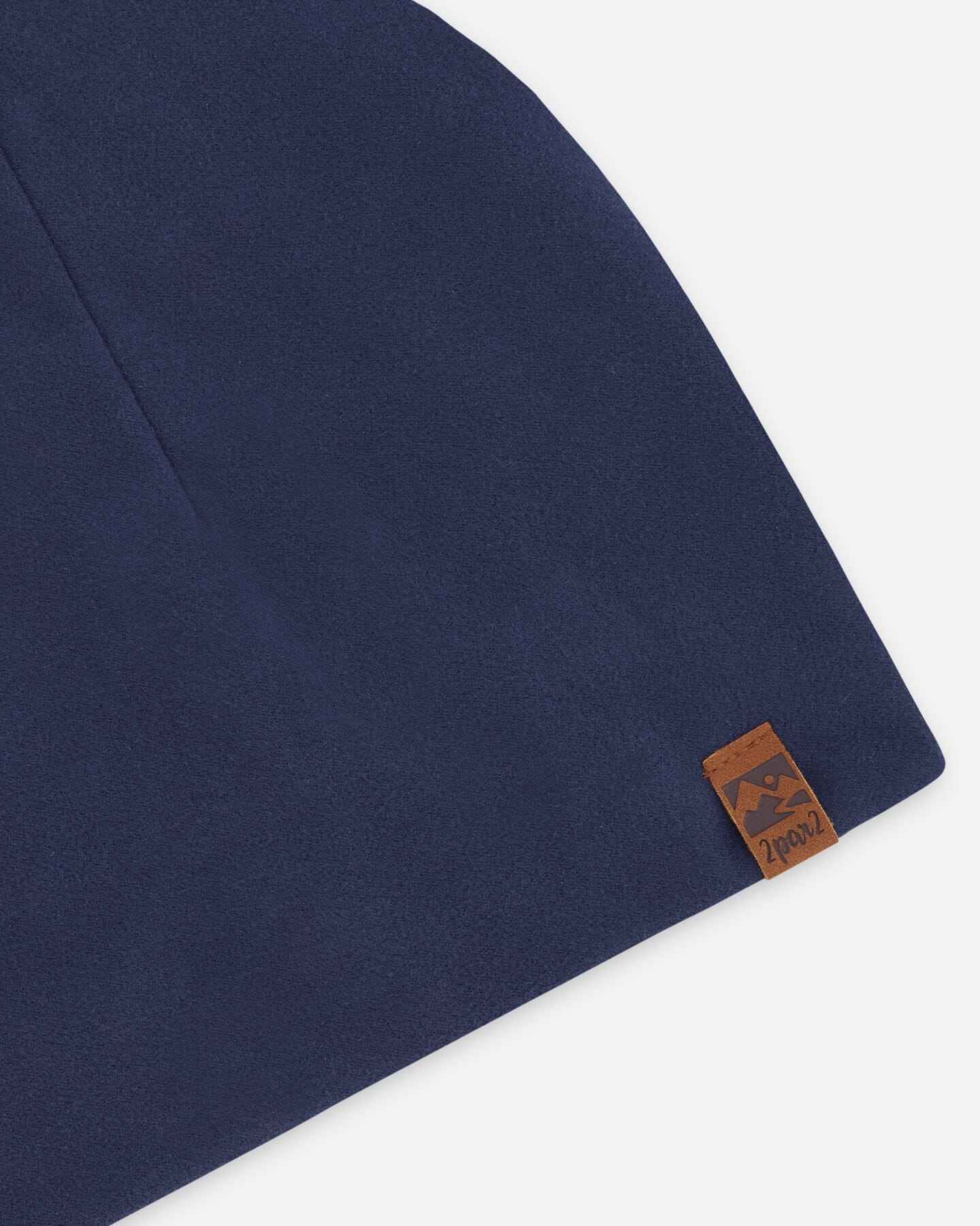 Stretch Jersey Beanie Navy Blue