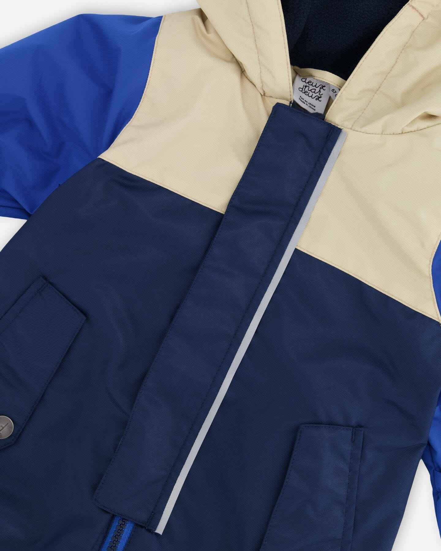 Baby Mid-Season One-Piece Outerwear With Hat Beige