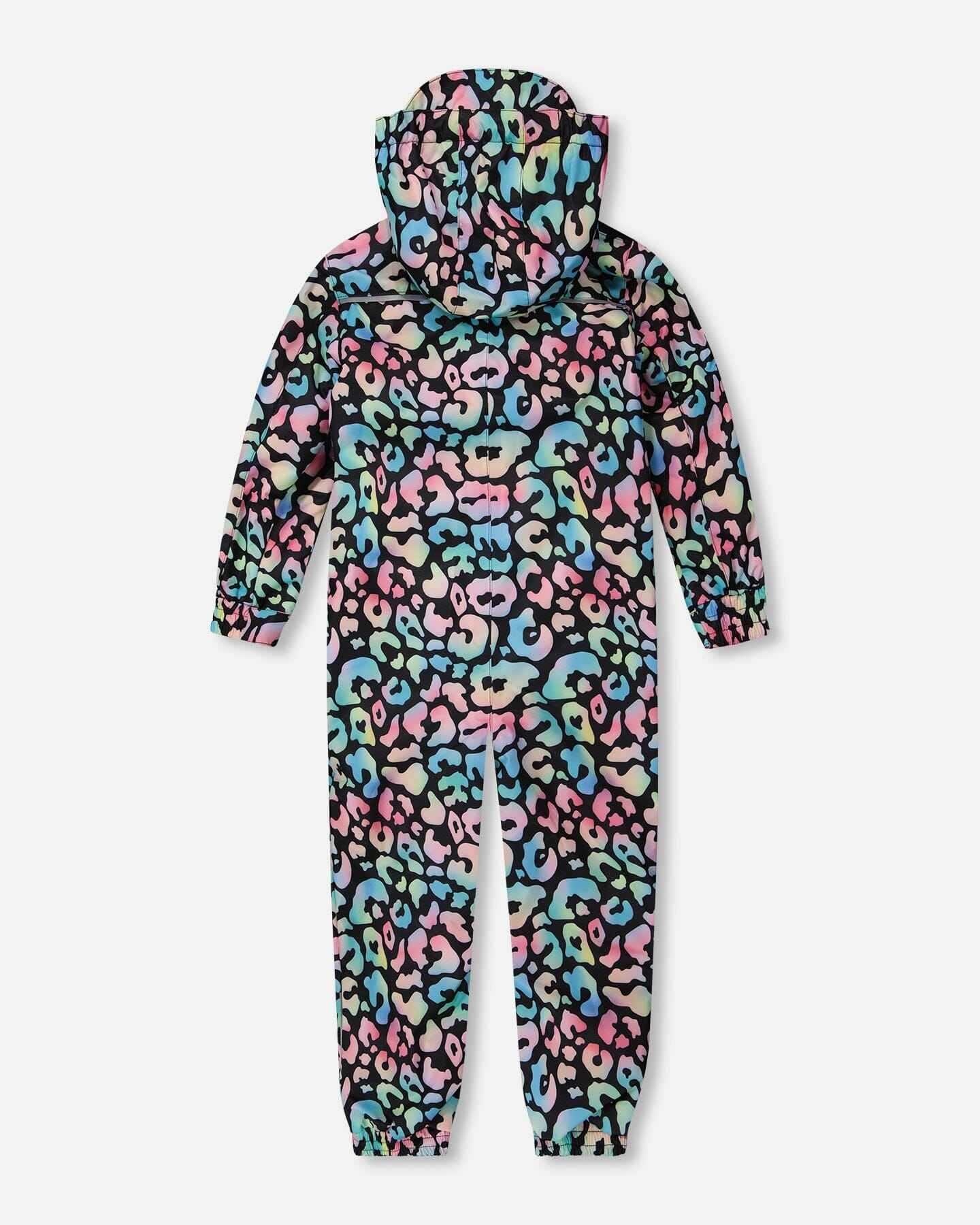 Kids Mid-Season One-Piece Outerwear Black Animal Print