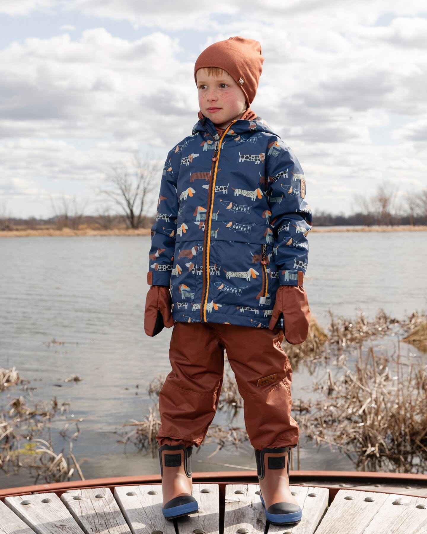 Mid-Season Mittens In Recycled Polyester Brown