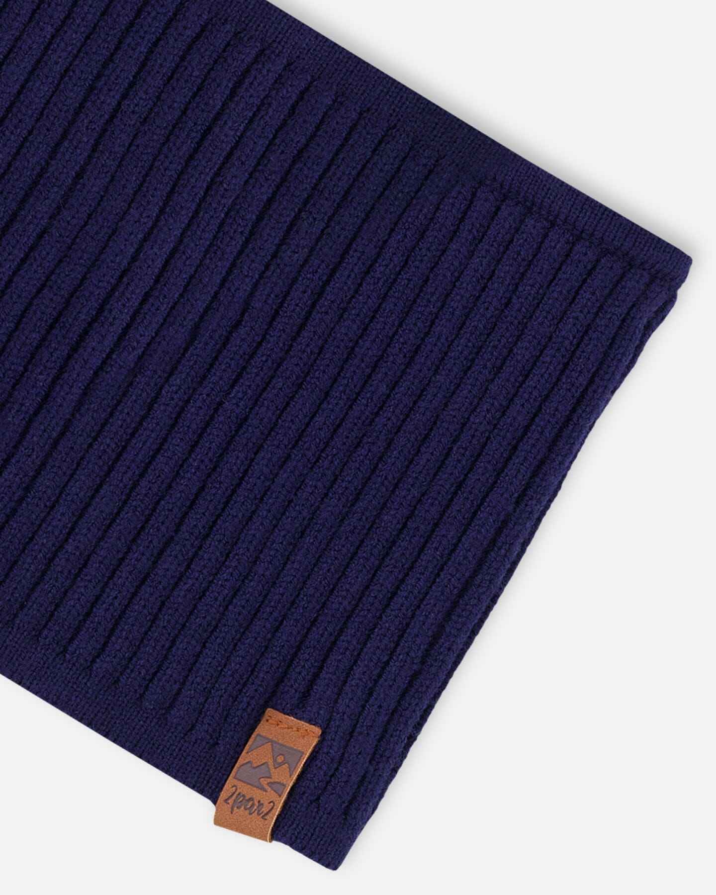 Knit Neckwarmer Navy Blue