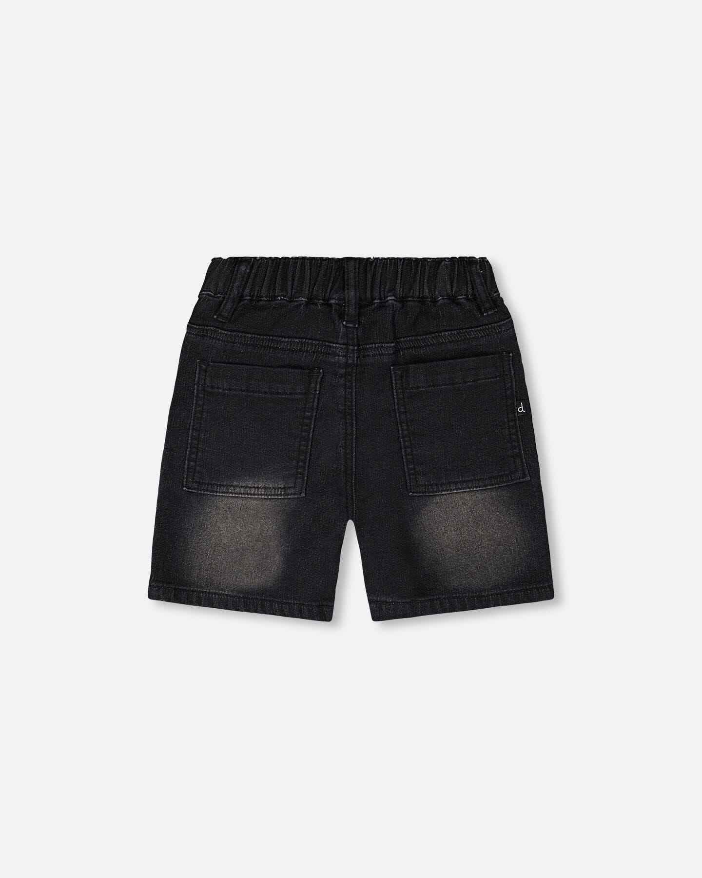 French Terry Grey Denim Shorts