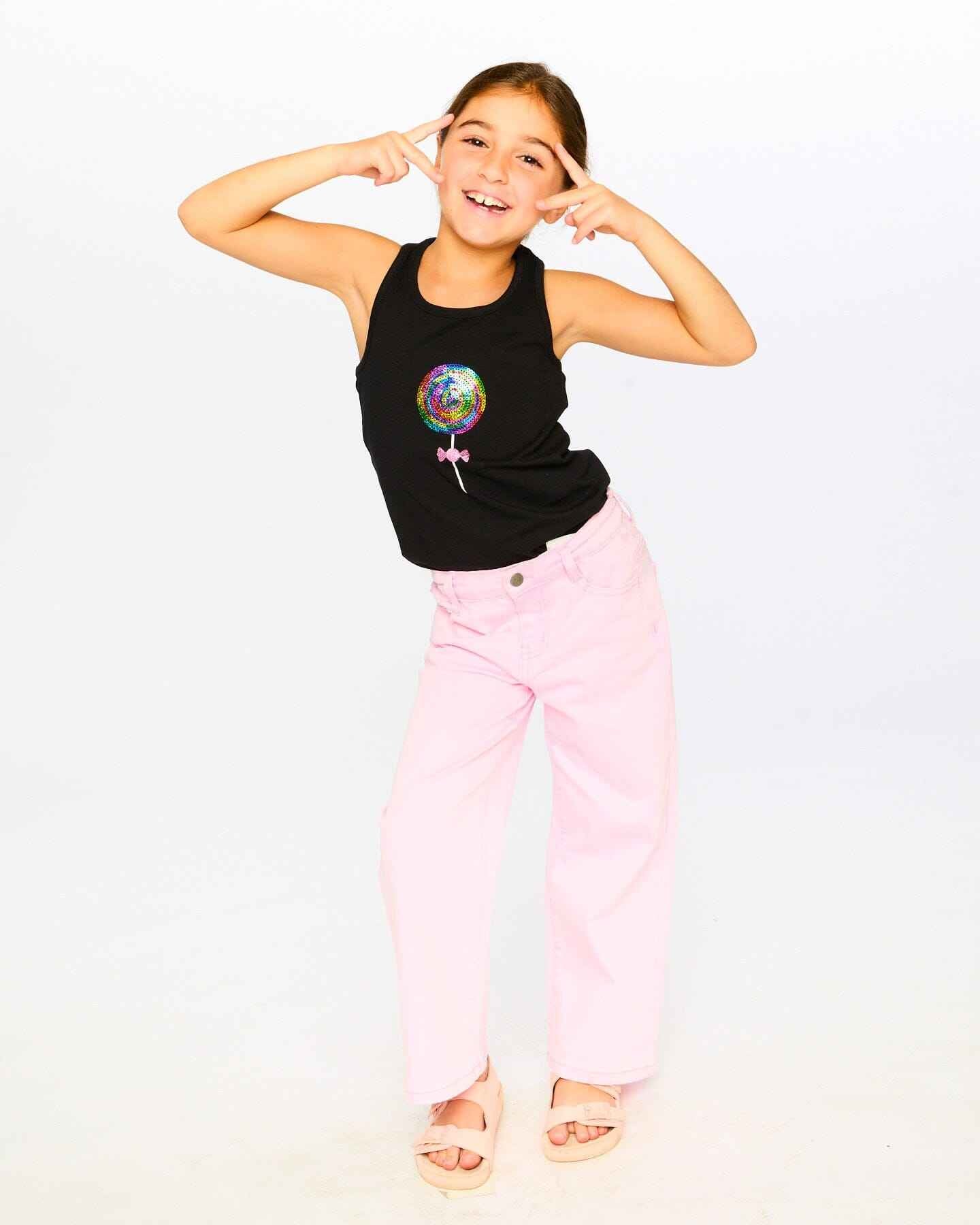 Wide Leg Jeans Pink