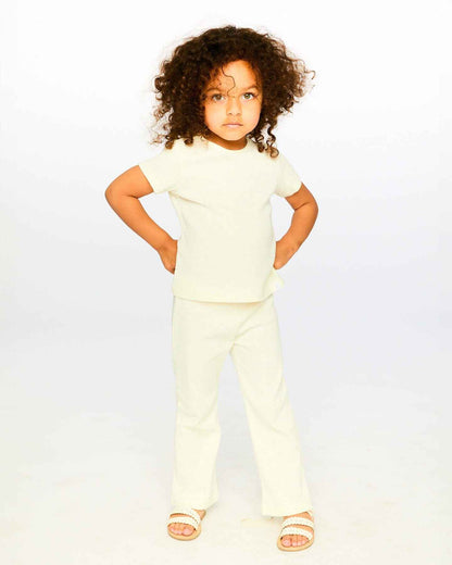 Crinkle Jersey Leggings Off White