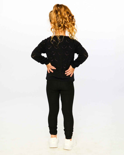 Full-Length Rib Leggings Black