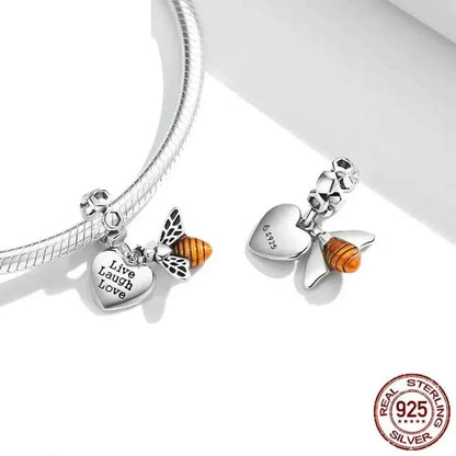 925 Sterling Silver Maternal Love Charm Diy - Touching Baby Feet Pendant For Bracelet