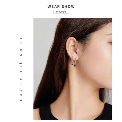 Exquisite Ishwar Water Drop Earrings | 925 Sterling Silver | 4 Colors | Statement Jewelry Sce1018