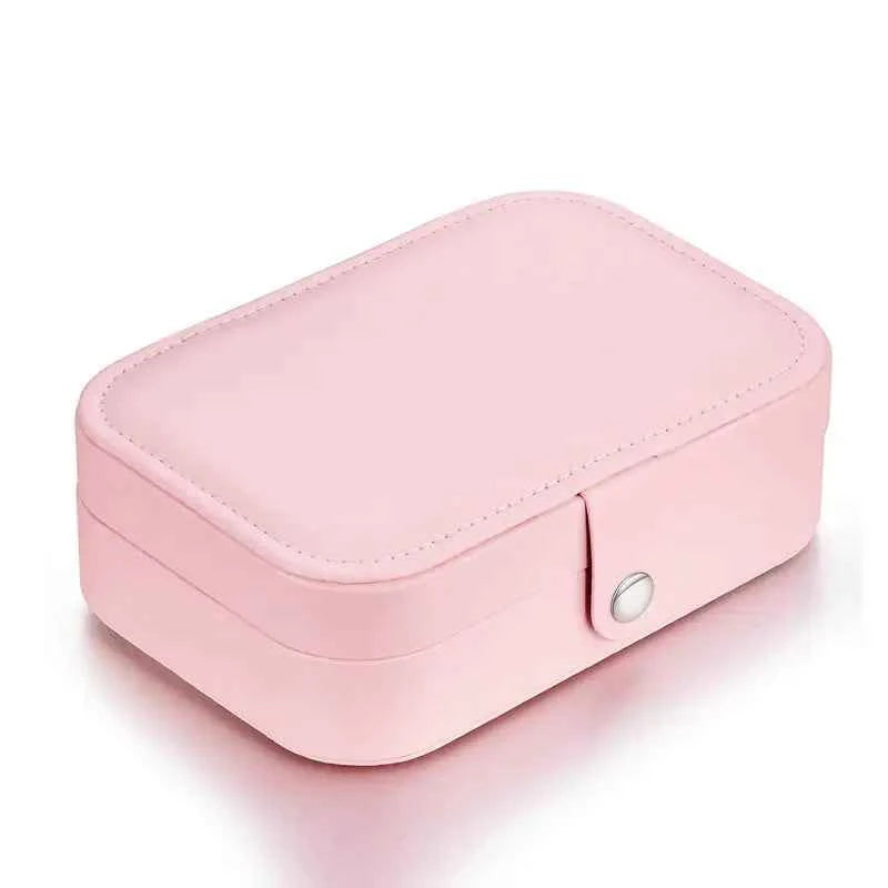 Treasure Keeper: Pink Pu Leather Jewelry Box For Rings, Necklaces & More