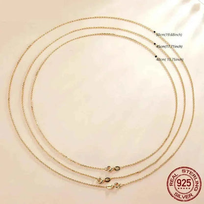 Timeless Elegance: 925 Sterling Silver Adjustable Necklace Chain For Women