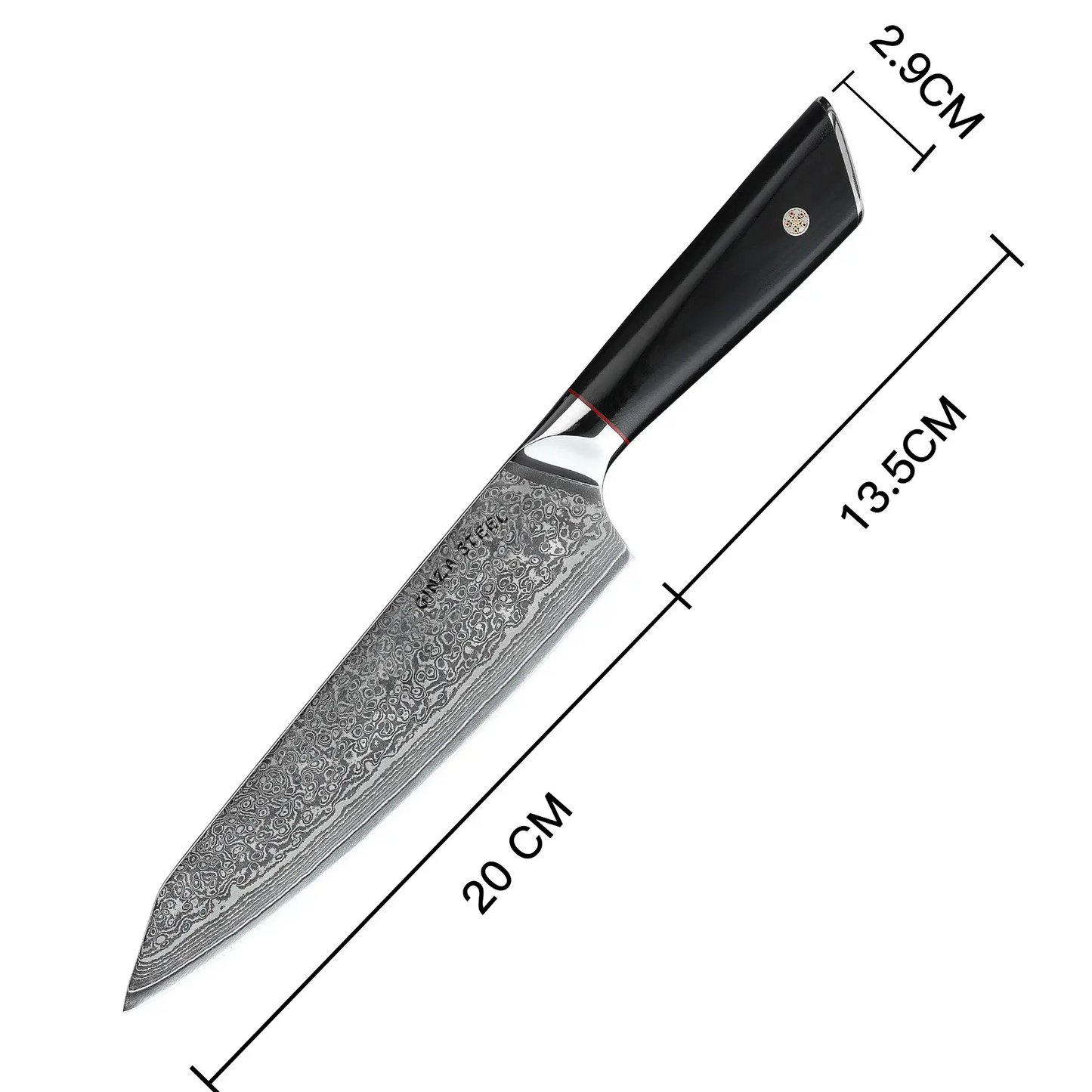 HAGAKURE 21 | Kochmesser 8" - 67 Lagen AUS 10 Stahl