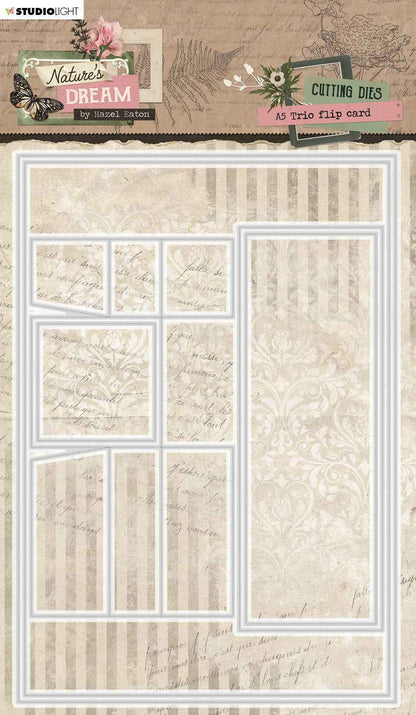 HEN Cutting Dies A5 Trio Flip Card Natures Dream 145x210x1mm 6 PC nr.708