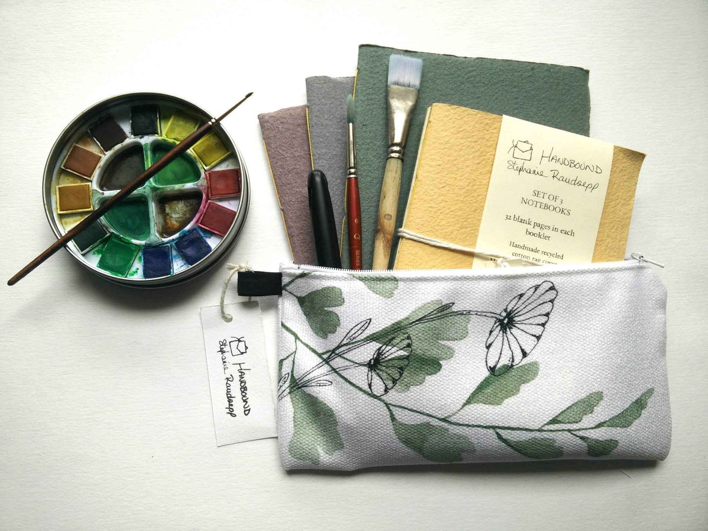 Zippered Cotton Canvas Pencil Case | Pink Velvet