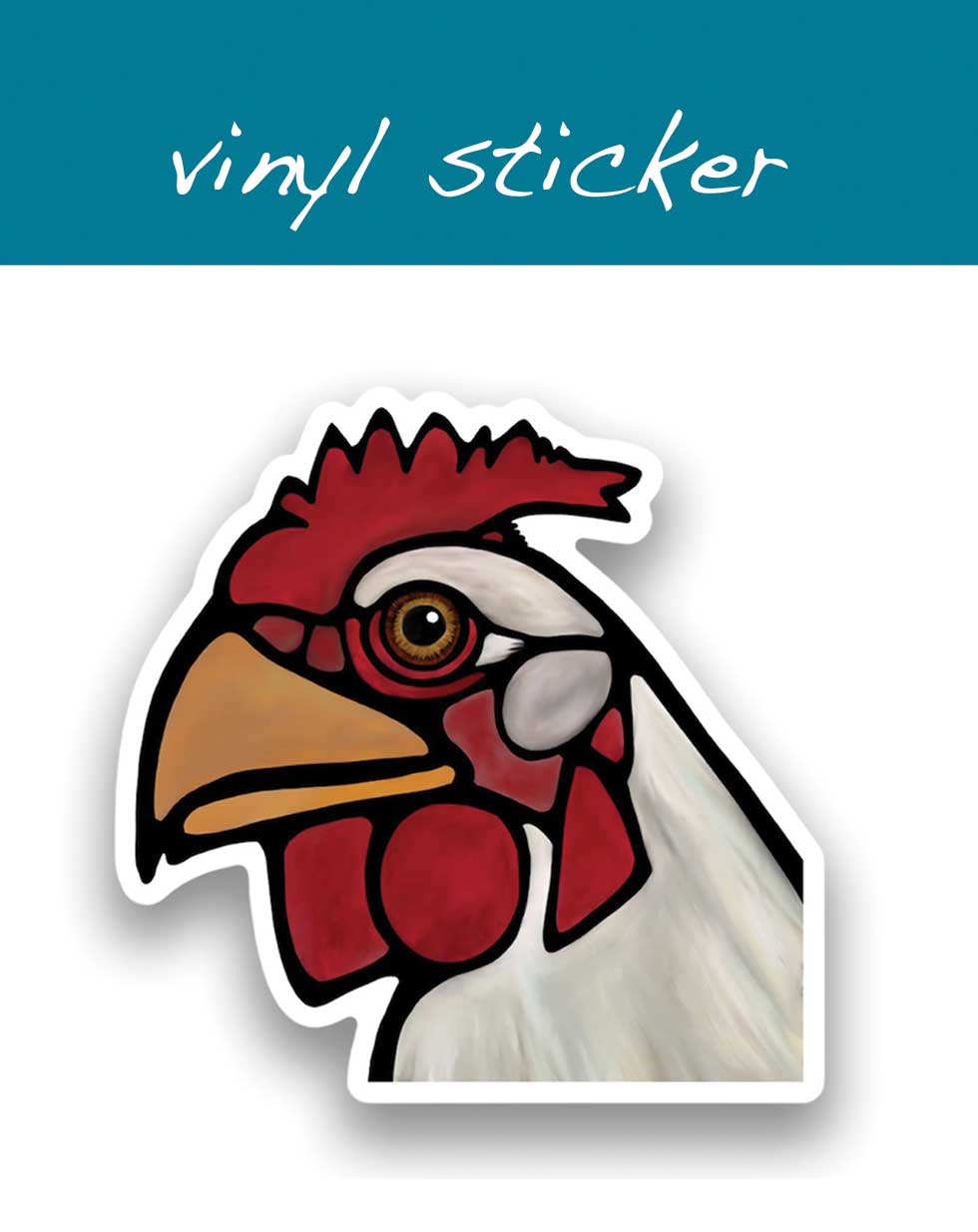Vinyl-Aufkleber – Huhn Henrietta