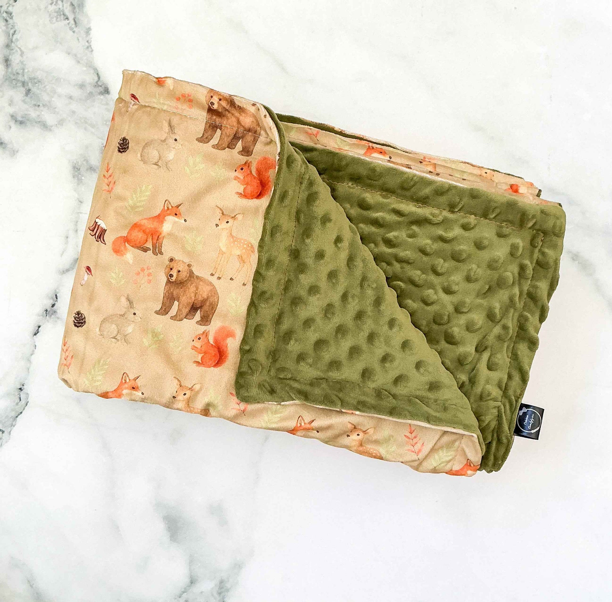 Couverture minky copain des bois 🦊 géante