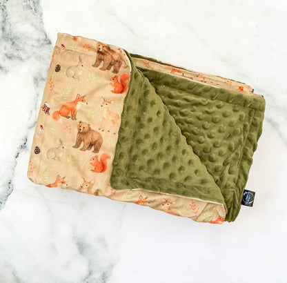 Couverture minky copain des bois 🦊 géante