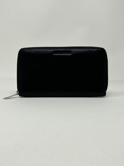 Portefeuille en cuir Anna, Noir