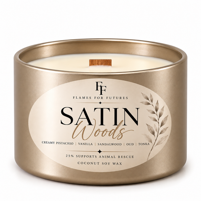 Satin Woods — 8 oz Coconut Soy Candle