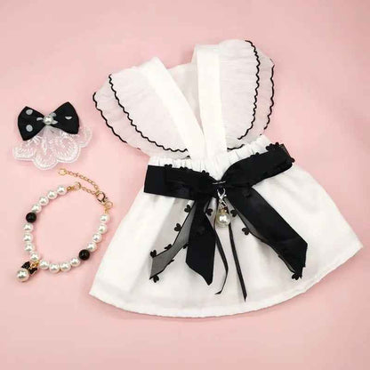 Luxury Tutu Dog Dress Set – Elegant Party Outfit for Small Dogs