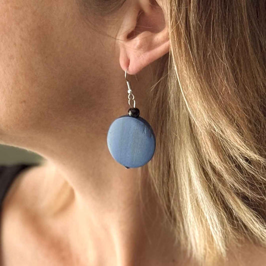 Wooden Disc earring
