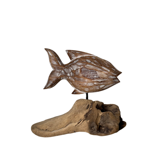 Driftwood Fish Decor - Natural