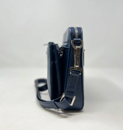 Petit Sac bandoulière avec porte carte détachable bleu marine | Kennedi