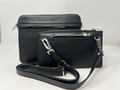 Petit Sac bandoulière avec porte-carte détachable, noir | Kennedi