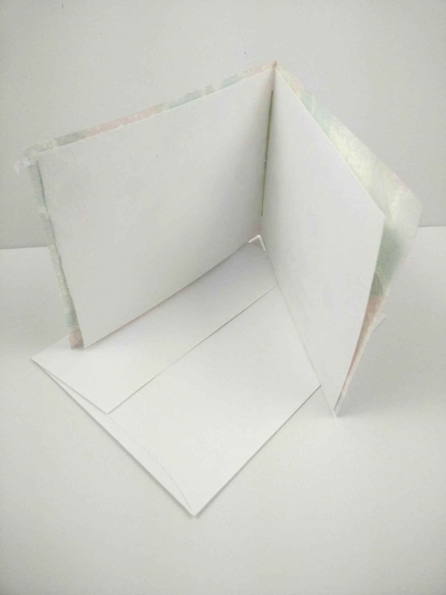 Handsewn Chiyogami Cotton Rag Blank Card | Spring Blossoms