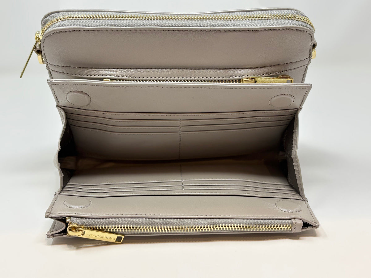 Petit Sac bandoulière avec porte carte détachable, Perlé | Kennedi