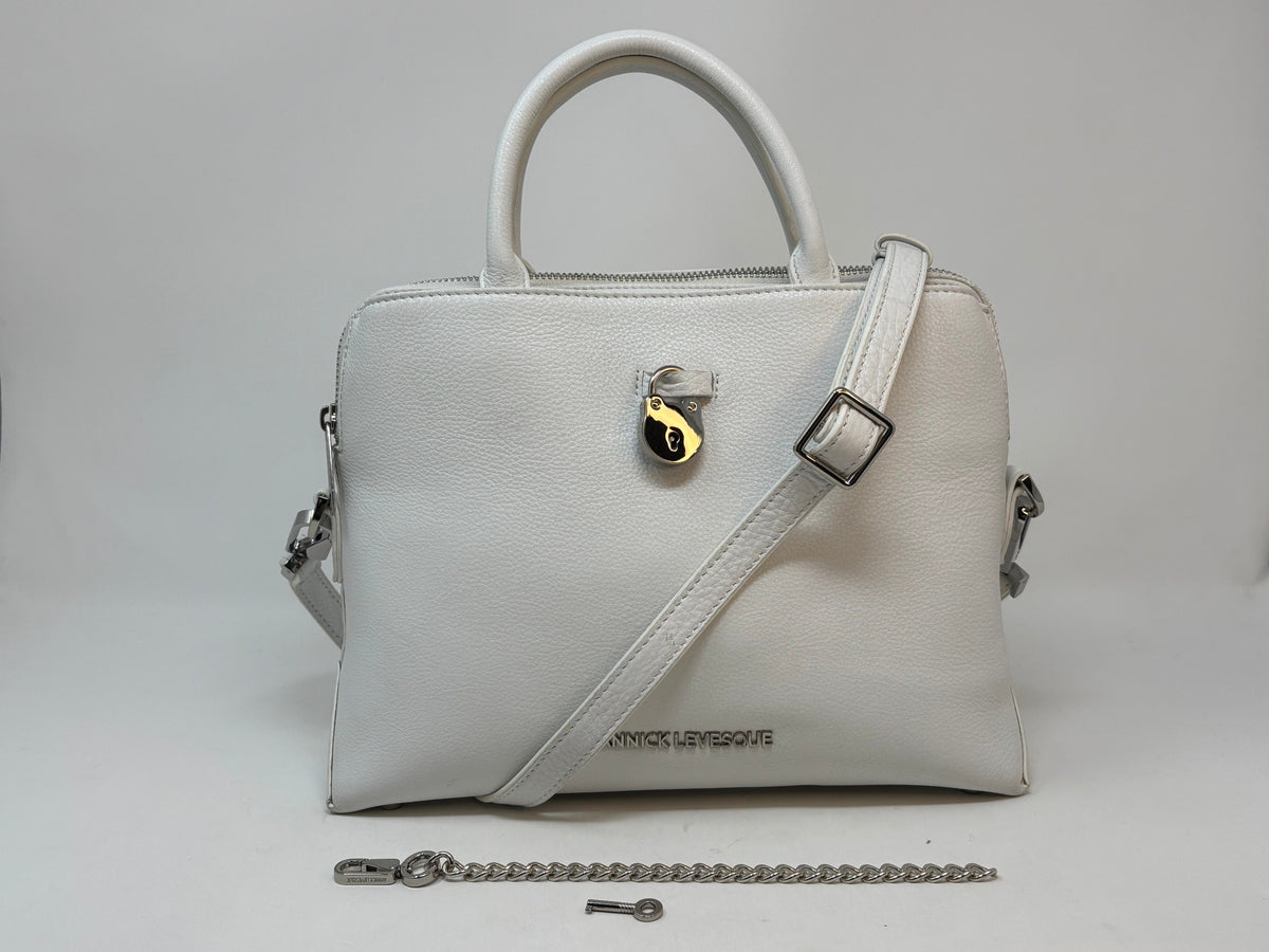 Sac à main en cuir banc | Miranda