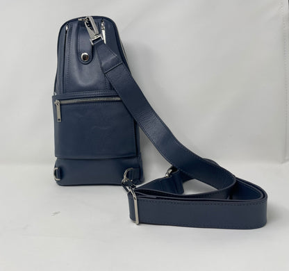 Sac bandoulière 3 en 1 Unisexe avec section pour carte RFID, Bleu marine | Gabriel - PRÉCOMMANDE